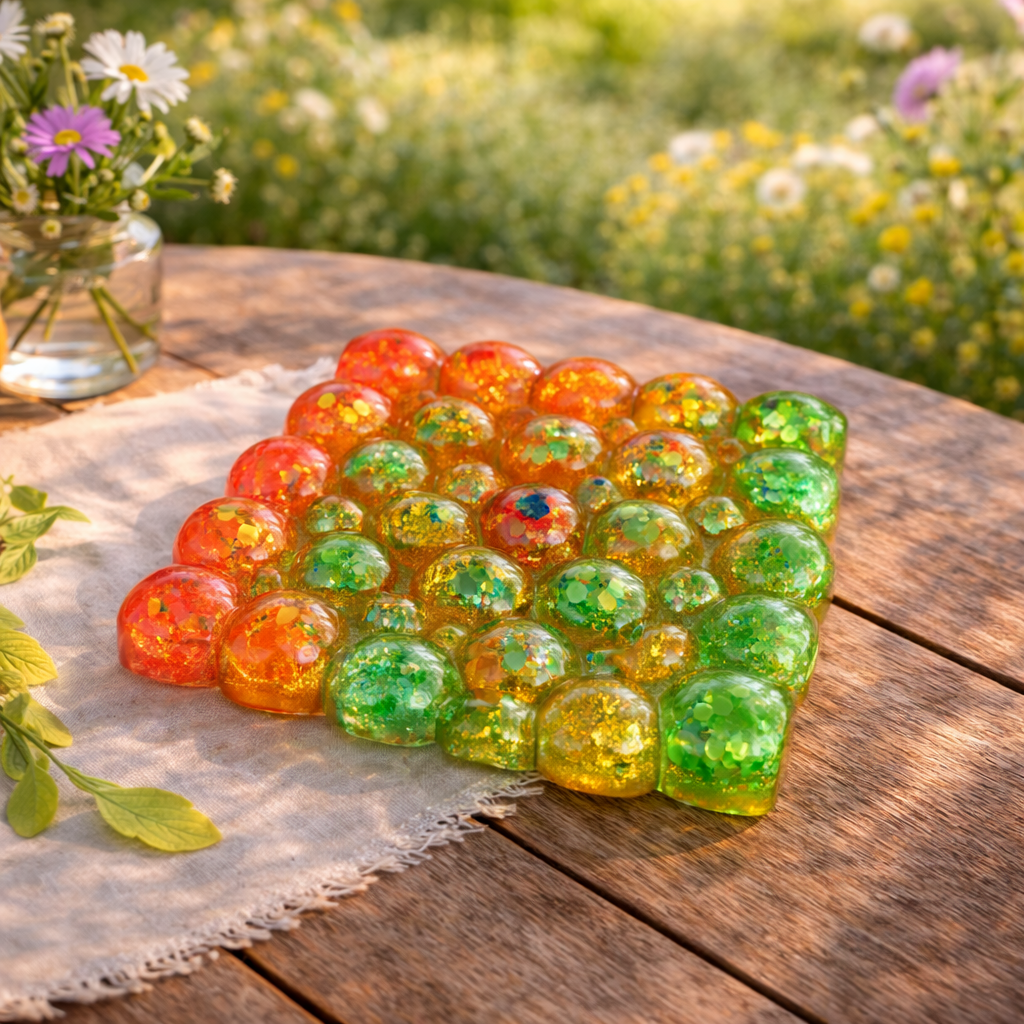 Handgemachte Untersetzter aus Resin