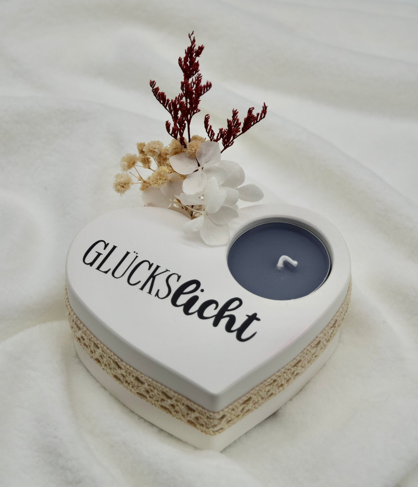 Glückslicht Herz-Teelichthalter
