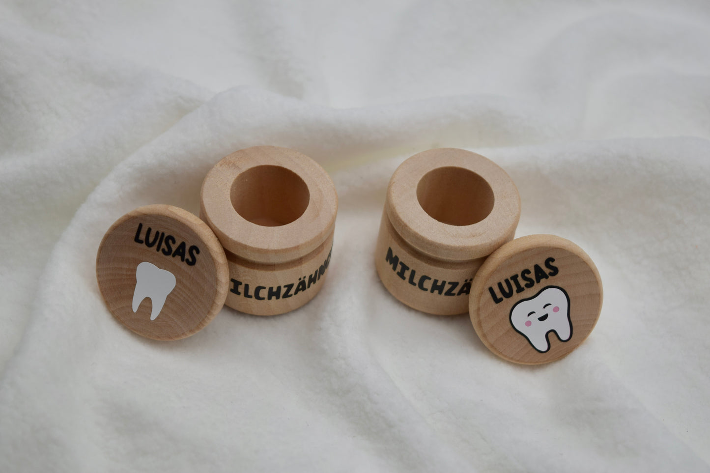Personalisierte Milchzahndose aus Holz – Erinnerungsdose für Kinder, Geschenk zur Zahnfee, Geburt oder Taufe