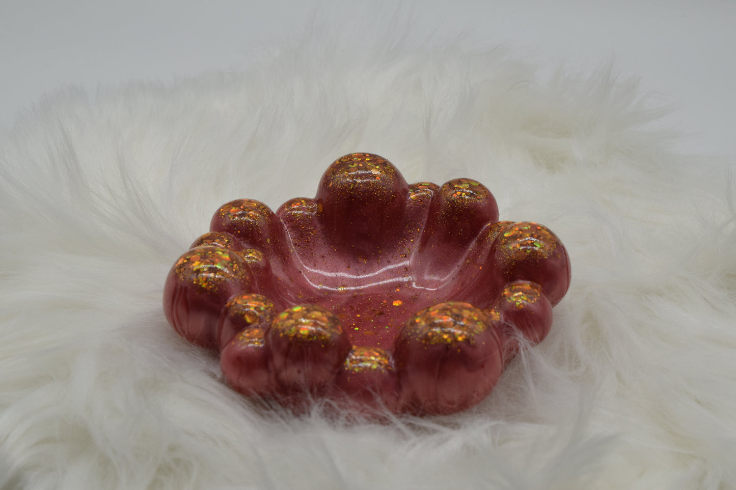 Handgemachte Epoxidharz Schale in Rosé-Gold | Schmuckablage & Dekoschale