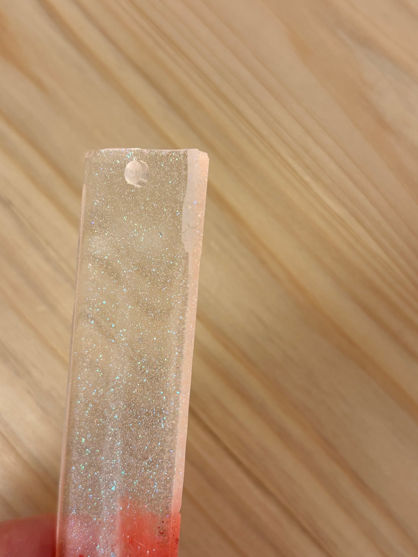 Resin Glitzer Lesezeichen - Rot