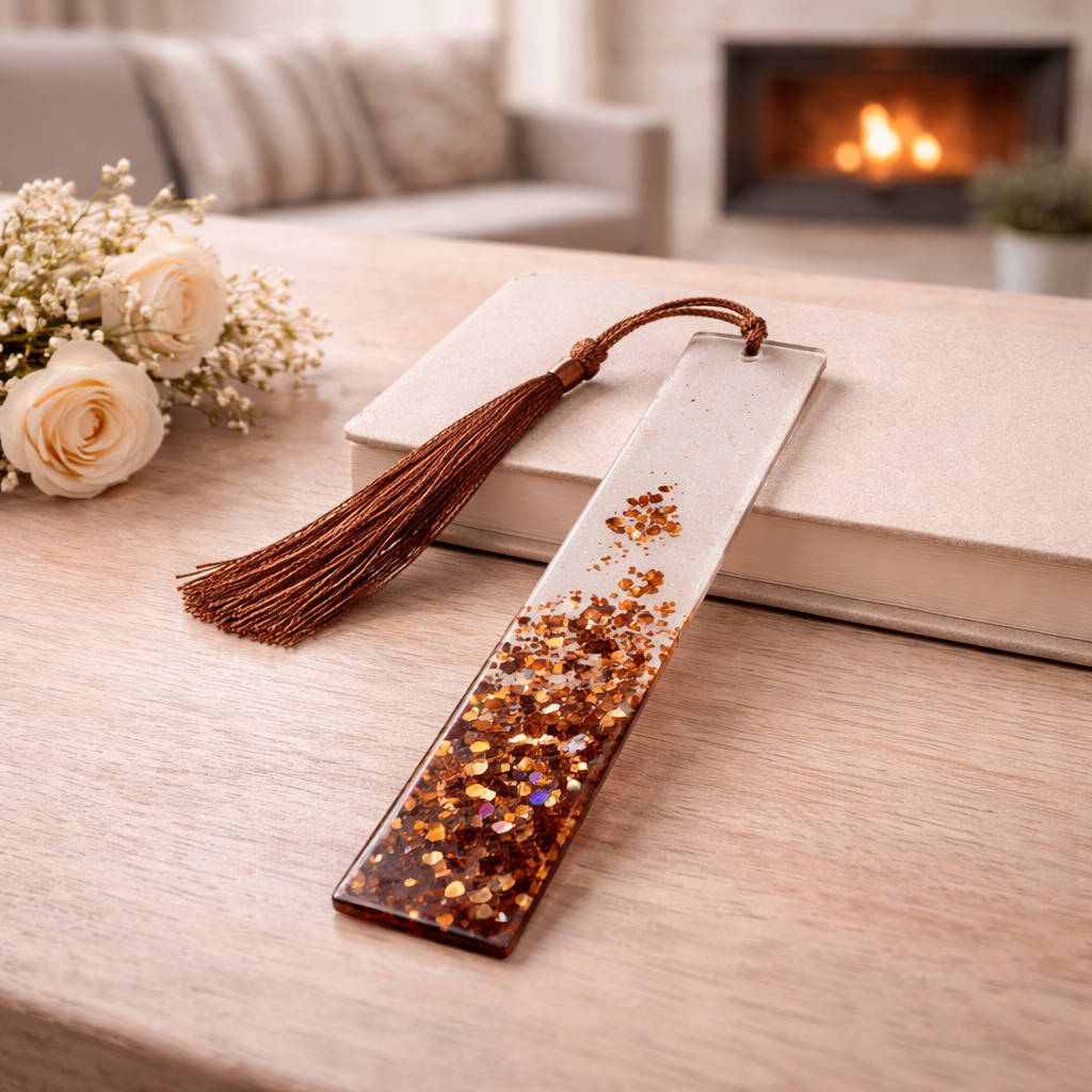 Handgemachtes Lesezeichen aus Epoxidharz - Personalisierung möglich