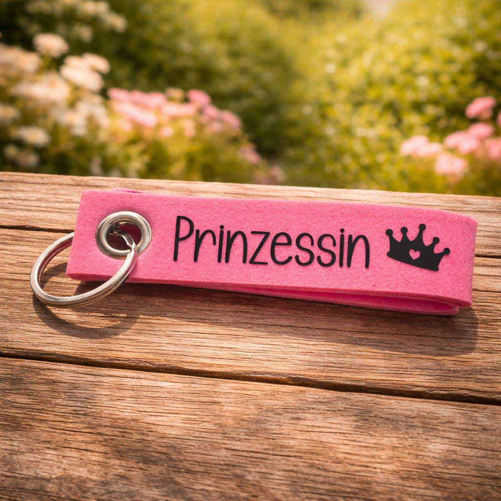 Filz Schlüsselanhänger – Prinzessin