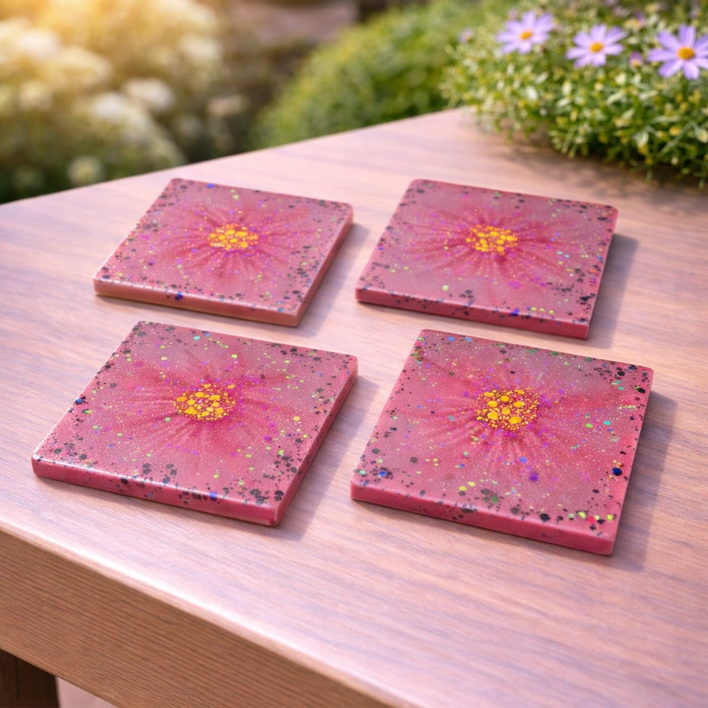 Handgemachte Untersetzter aus Resin