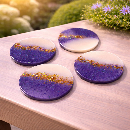 Handgemachte Untersetzter aus Resin