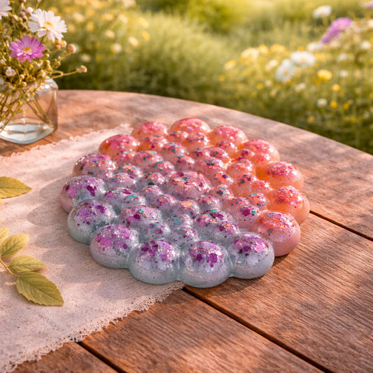 Handgemachte Untersetzter aus Resin