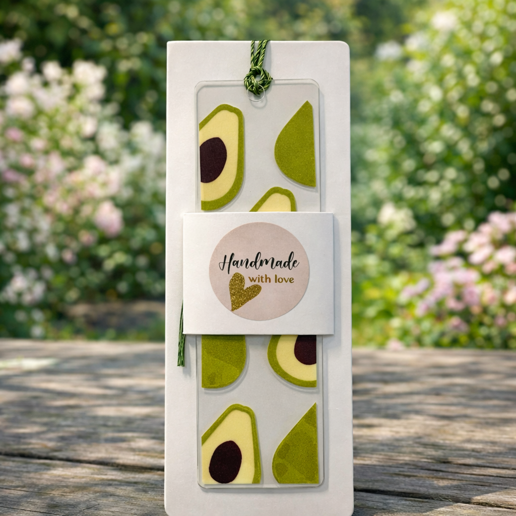 Acryl Lesezeichen mit Quaste | Avocado Design