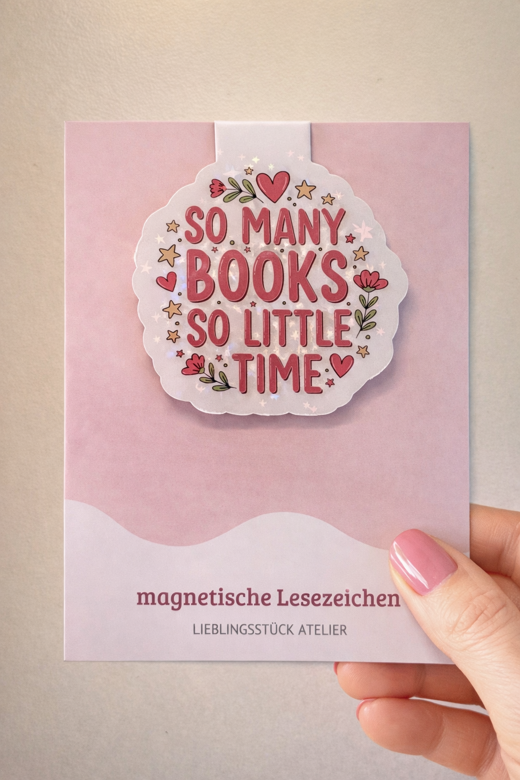Magnetisches Lesezeichen So many books so little time