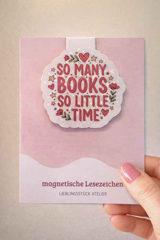 Magnetisches Lesezeichen So many books so little time