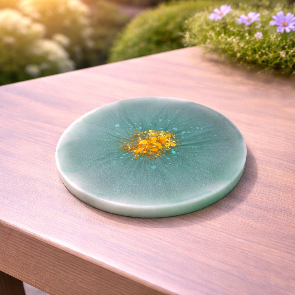 Handgemachte Untersetzter aus Resin