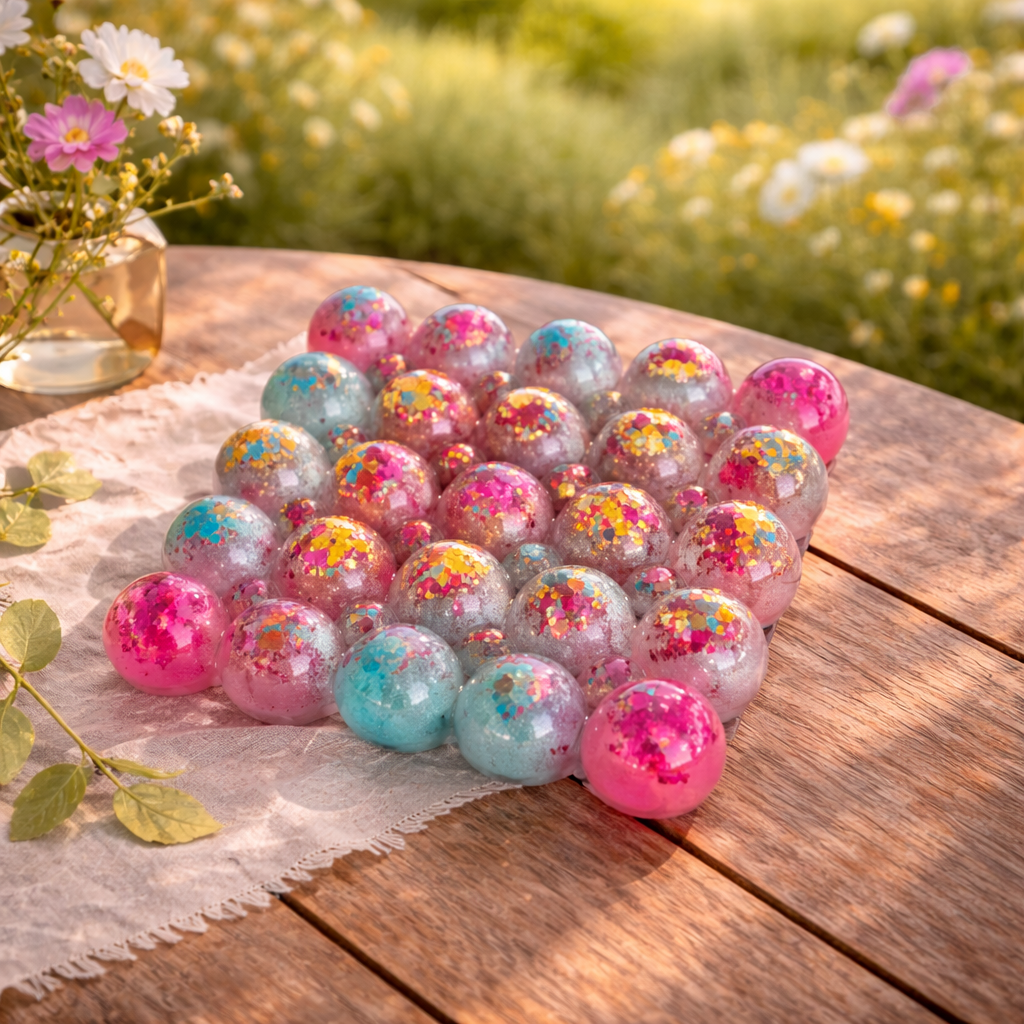 Handgemachte Untersetzter aus Resin