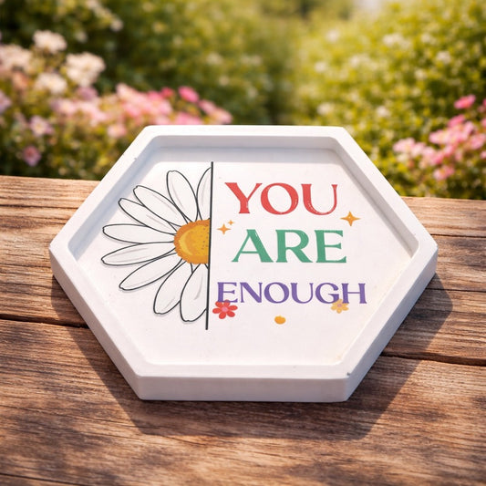 Keramik Untersetzer „You Are Enough“ | Positive Vibes Coaster