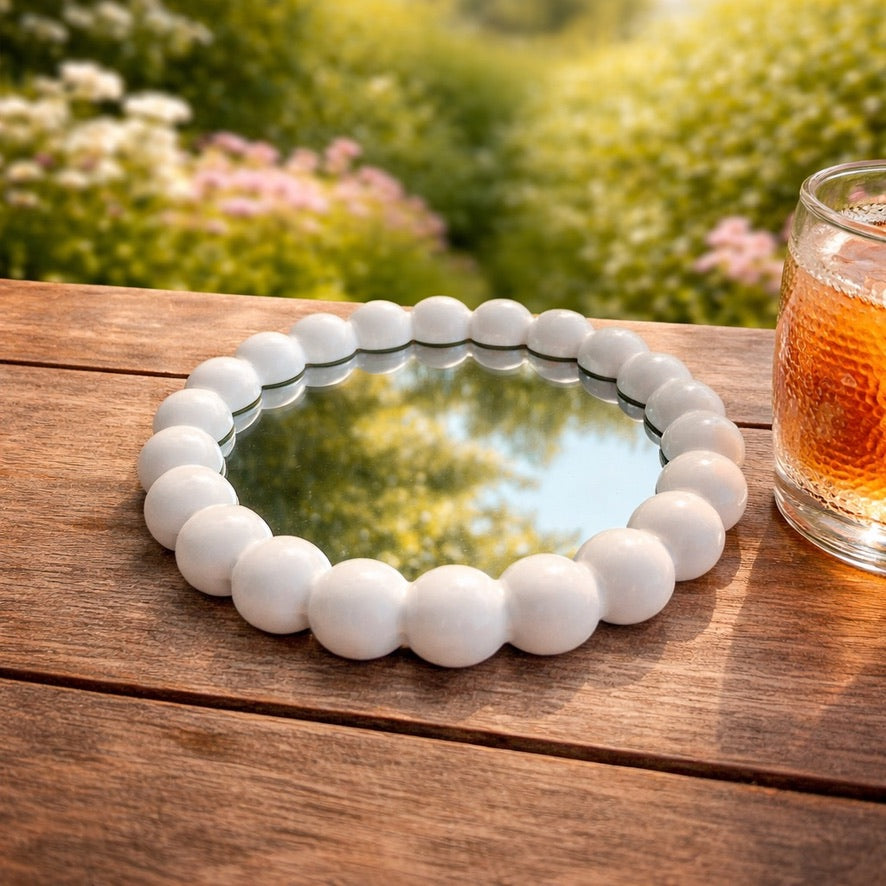 Spiegel Untersetzer mit Bubbelrand
