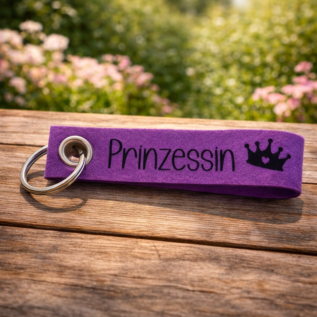 Filz Schlüsselanhänger – Prinzessin