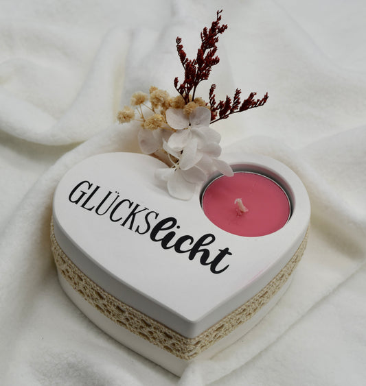 Glückslicht Herz-Teelichthalter