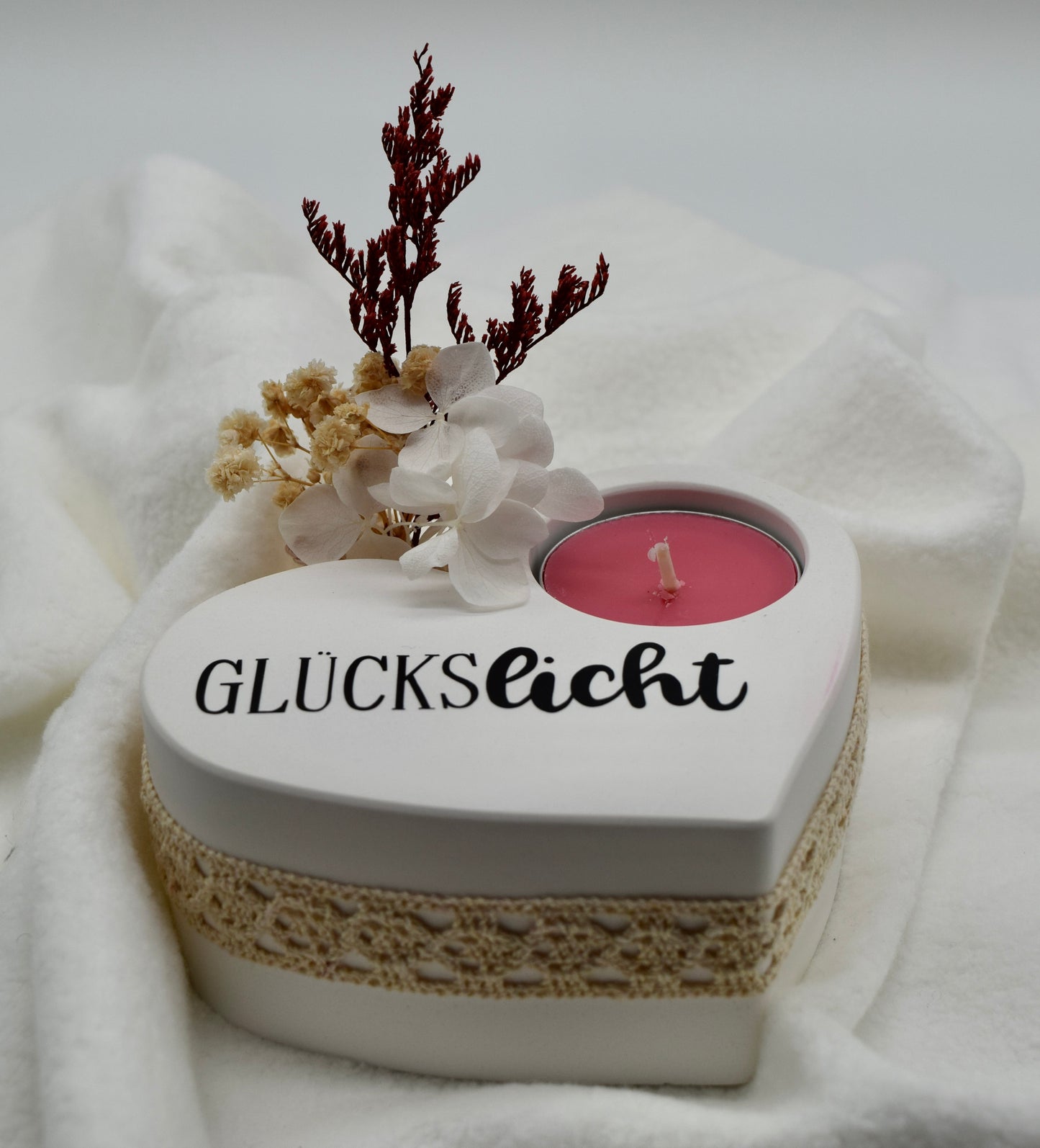 Glückslicht Herz-Teelichthalter