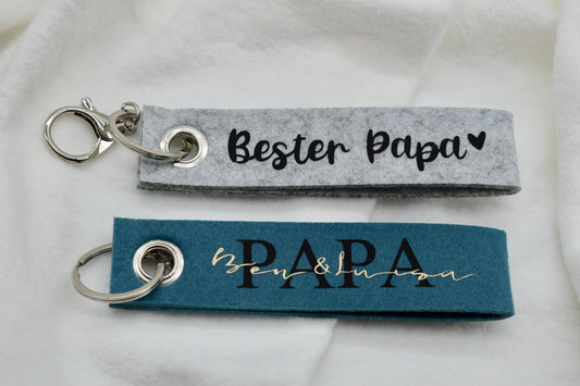 Schlüsselanhänger „Bester Papa“ – personalisiertes Geschenk mit Namen der Kinder