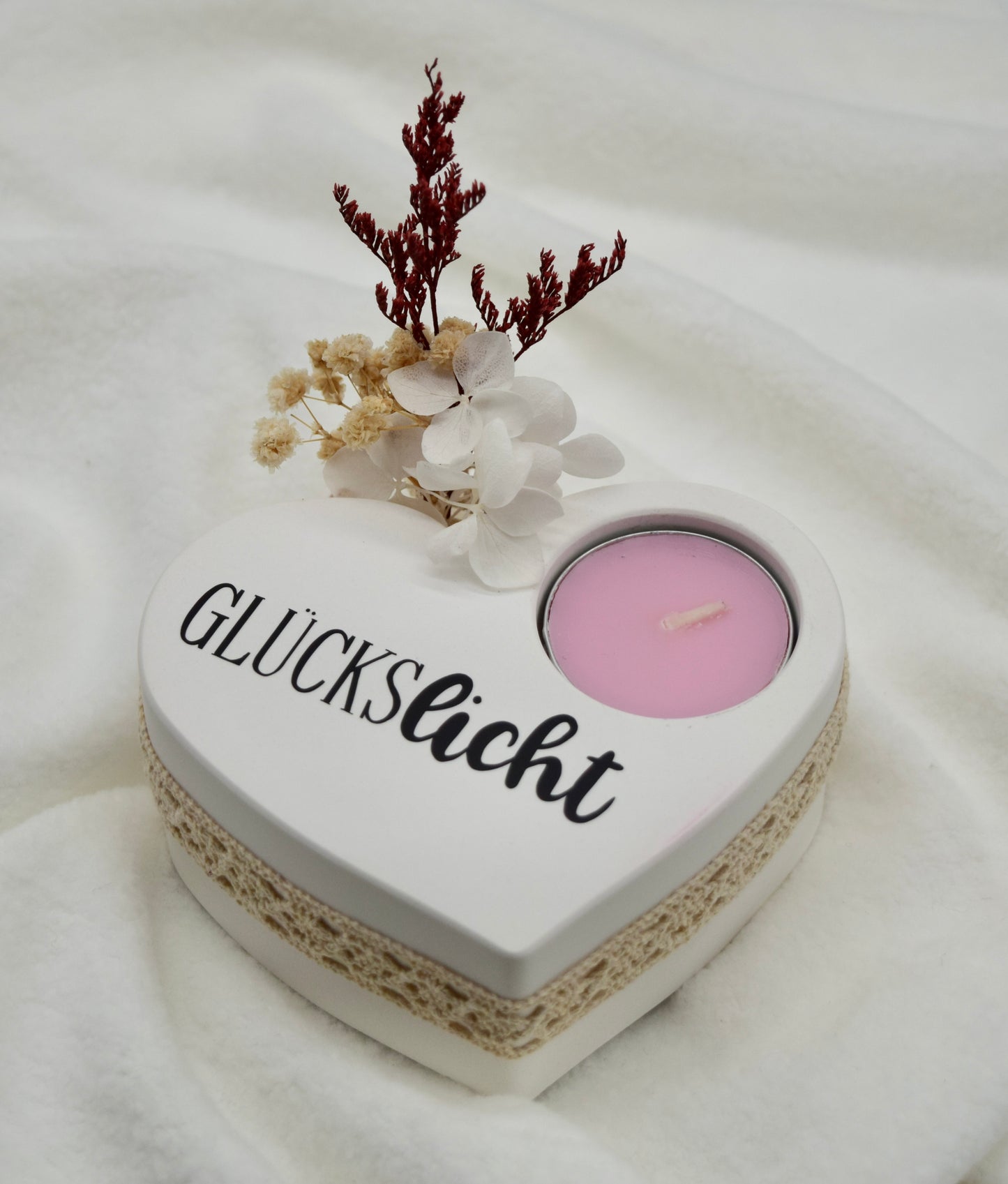 Glückslicht Herz-Teelichthalter