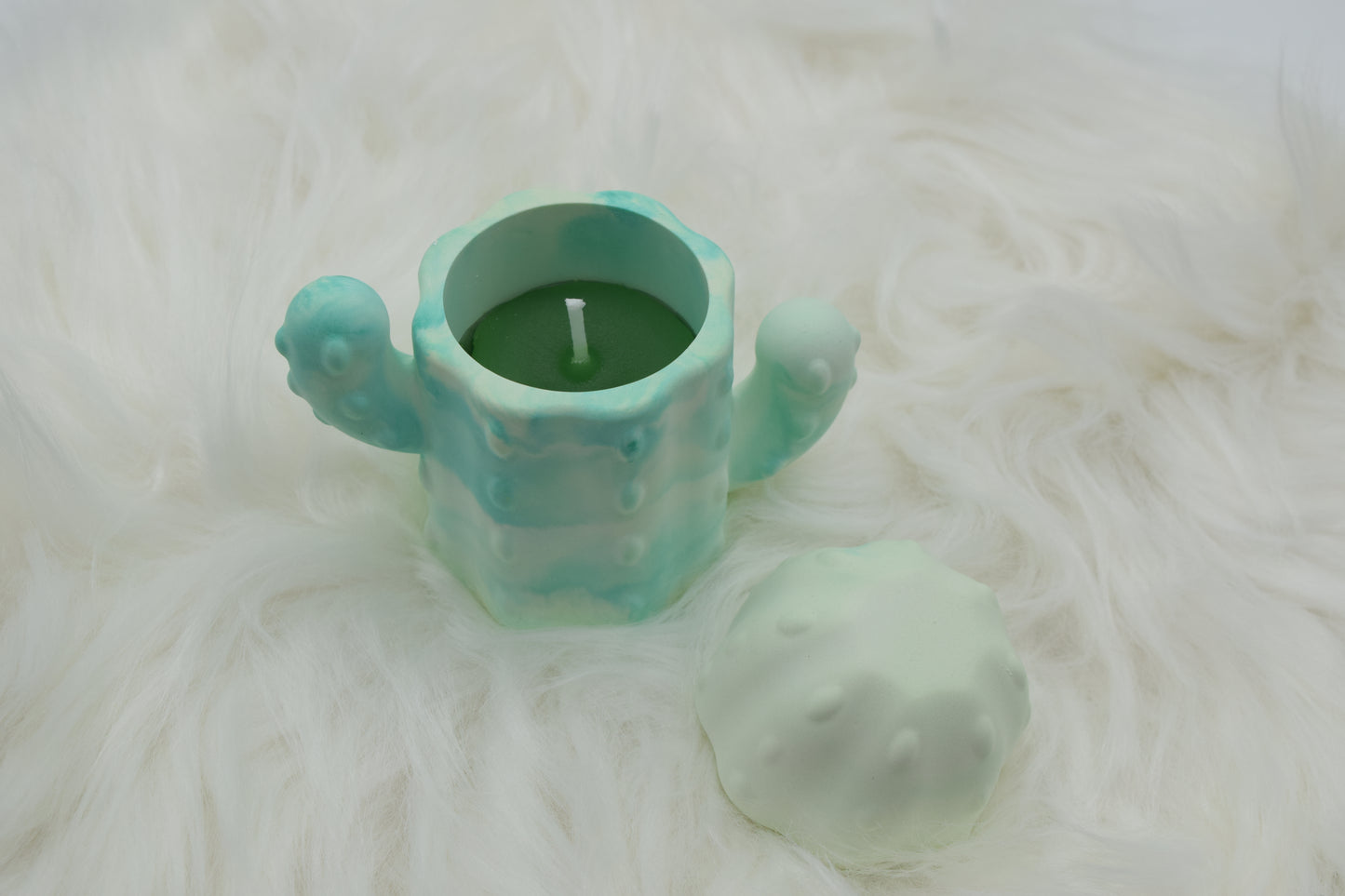 Kerzenhalter Kaktus aus Gießpulver – handgegossen & einzigartig