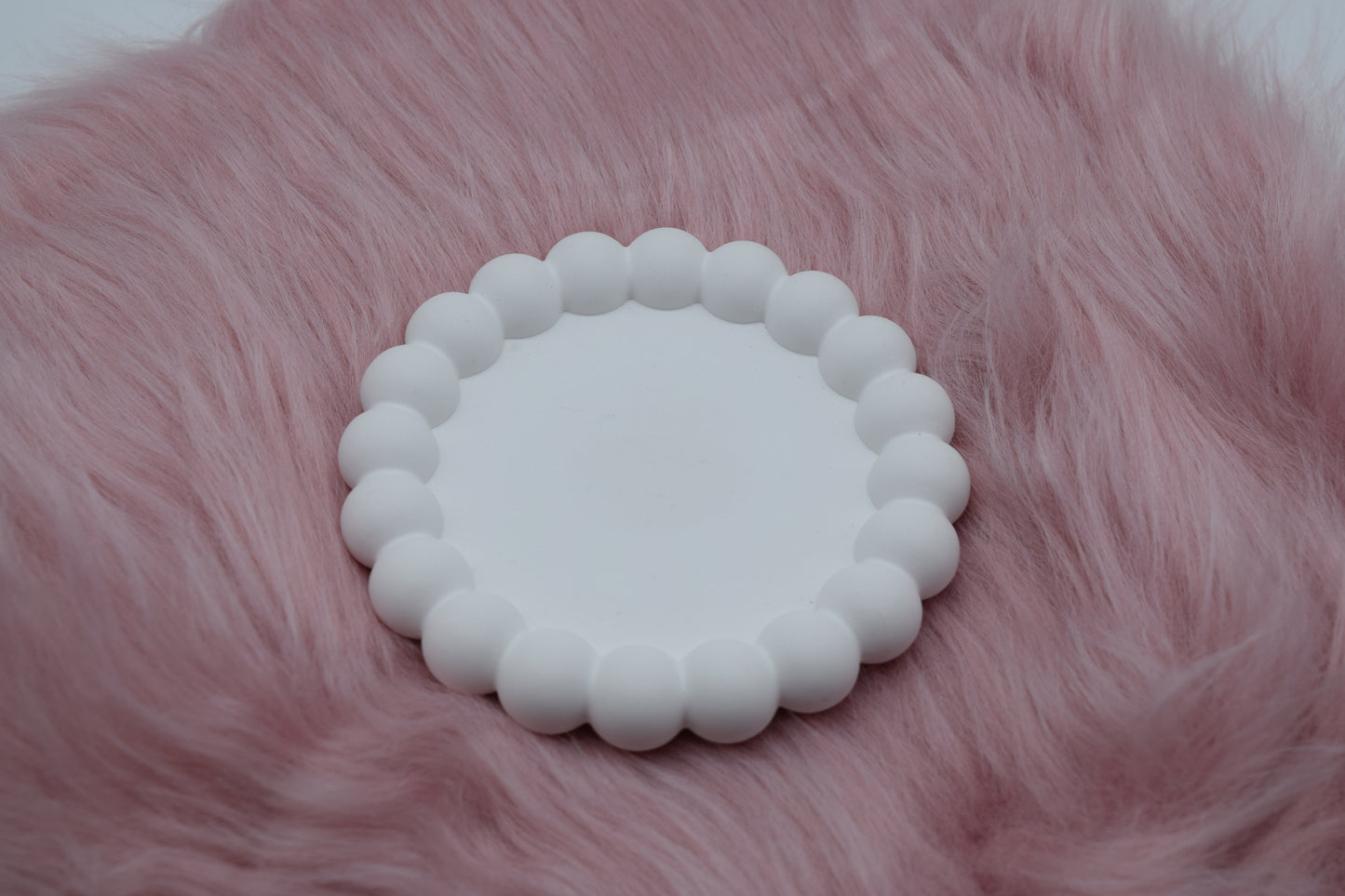 Runder Bubble Dekoteller aus Gießpulver – Schmuckablage & Tablett