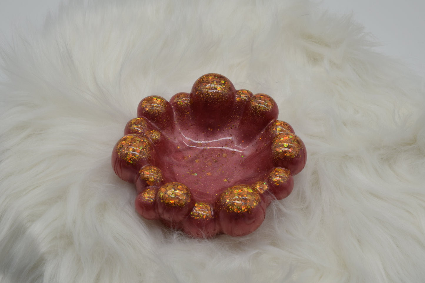 Handgemachte Epoxidharz Schale in Rosé-Gold | Schmuckablage & Dekoschale