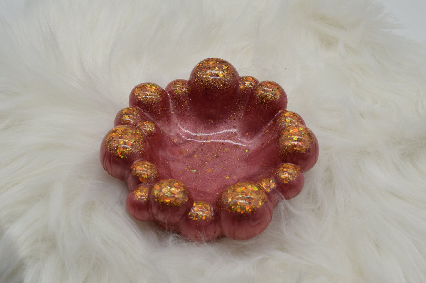 Handgemachte Epoxidharz Schale in Rosé-Gold | Schmuckablage & Dekoschale