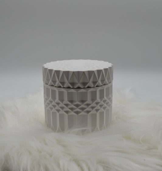 Handgemachte Dose mit Deckel – Schmuck- & Vorratsdose aus Gießpulver – Skandinavisches Design