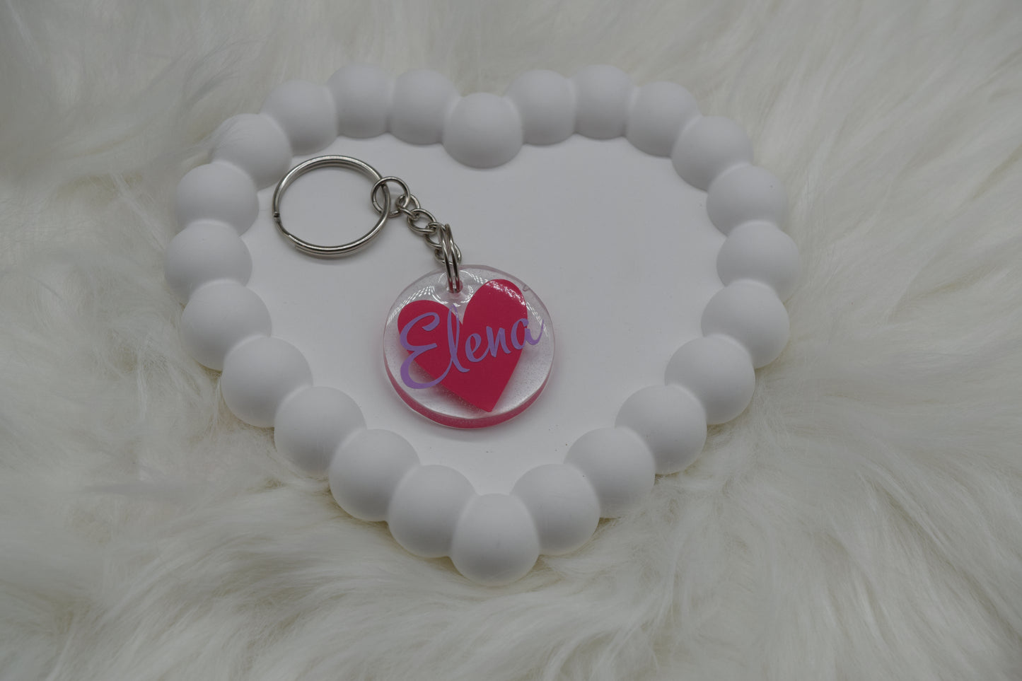 Personalisierter Schlüsselanhänger aus Resin – mit Wunschname & Design (Herz, Blume, Farbklecks)