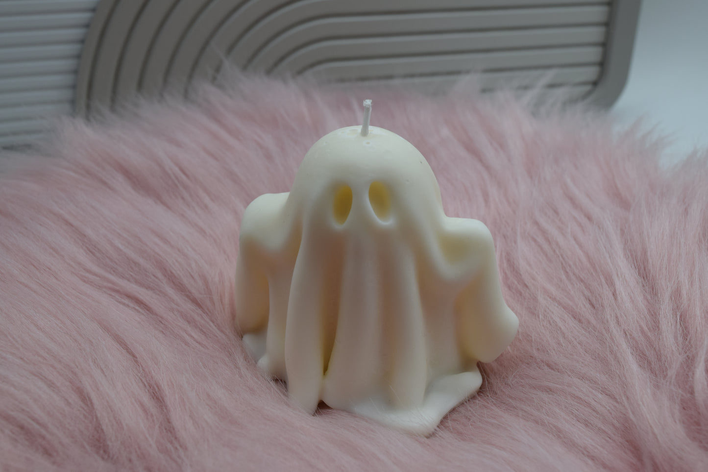 Geist Kerze – Handgemachte Halloween-Kerze aus Sojawachs | Kerzengeist & spooky Deko