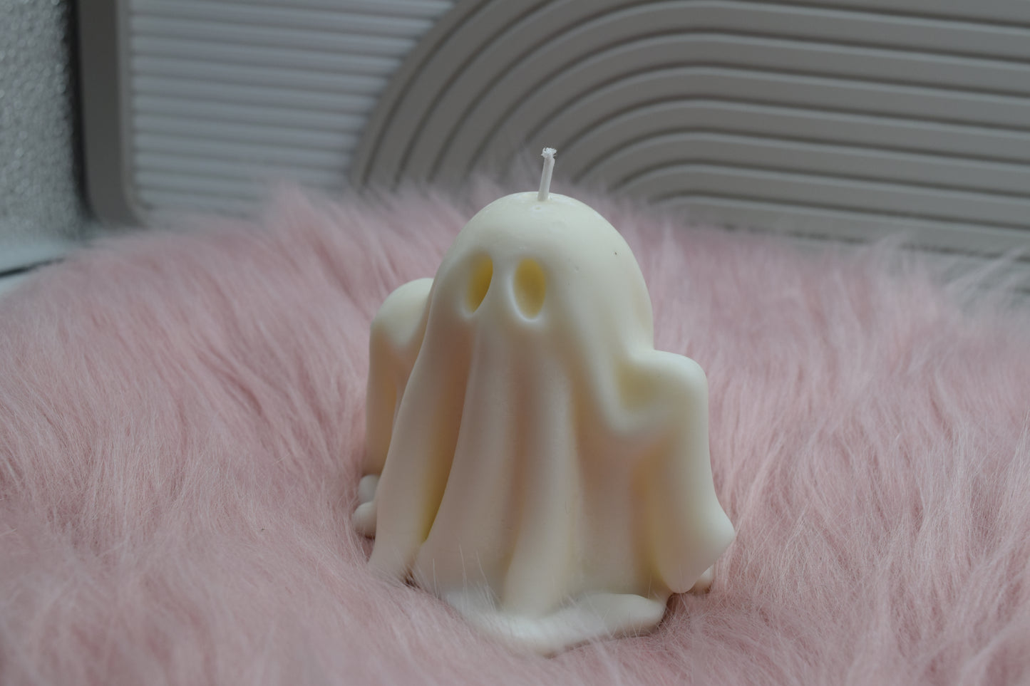 Geist Kerze – Handgemachte Halloween-Kerze aus Sojawachs | Kerzengeist & spooky Deko