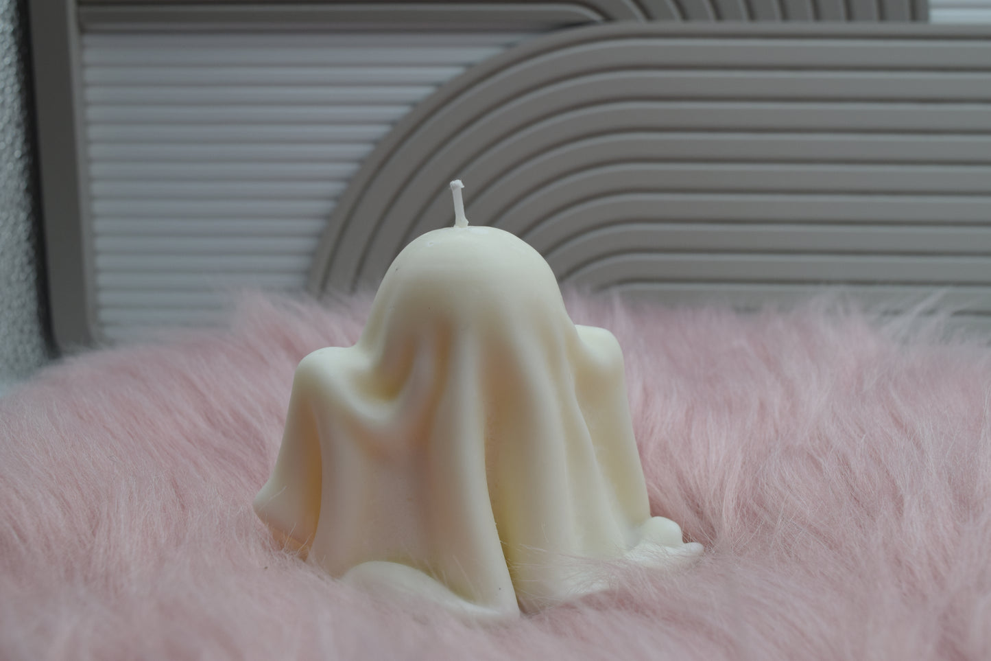 Geist Kerze – Handgemachte Halloween-Kerze aus Sojawachs | Kerzengeist & spooky Deko