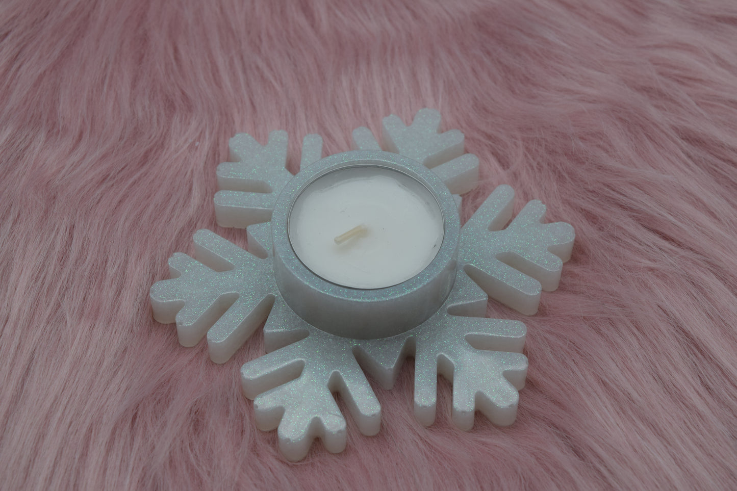 Teelichthalter Schneeflocke aus Epoxidharz – Winterliche Deko & Geschenkidee