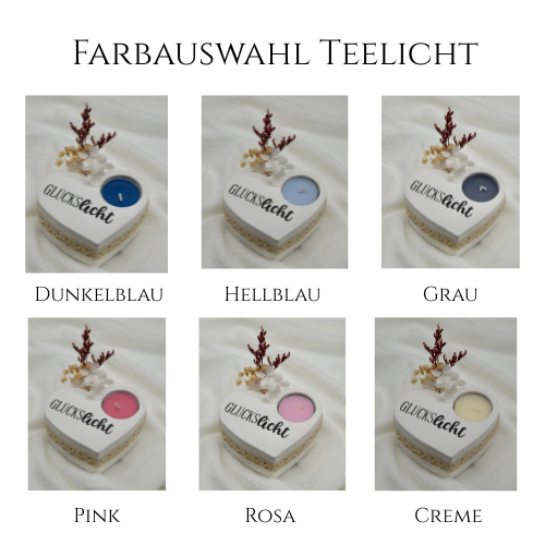 Glückslicht Herz-Teelichthalter
