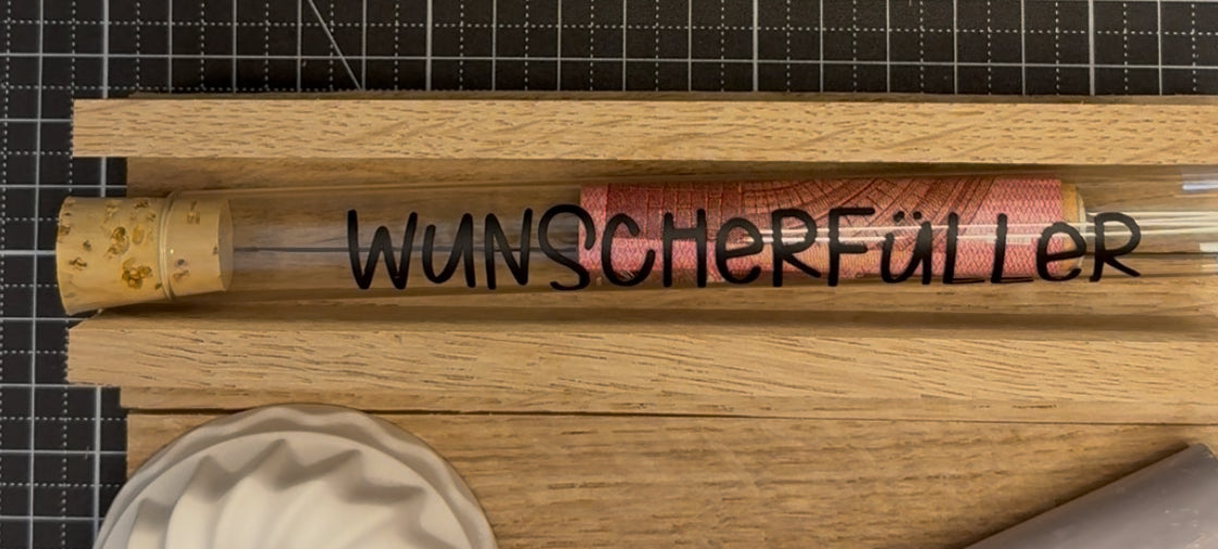 Handgemachtes Geschenkset Geldgeschenk zum Geburtstag – Kerze, Kerzenhalter & Wunscherfüller