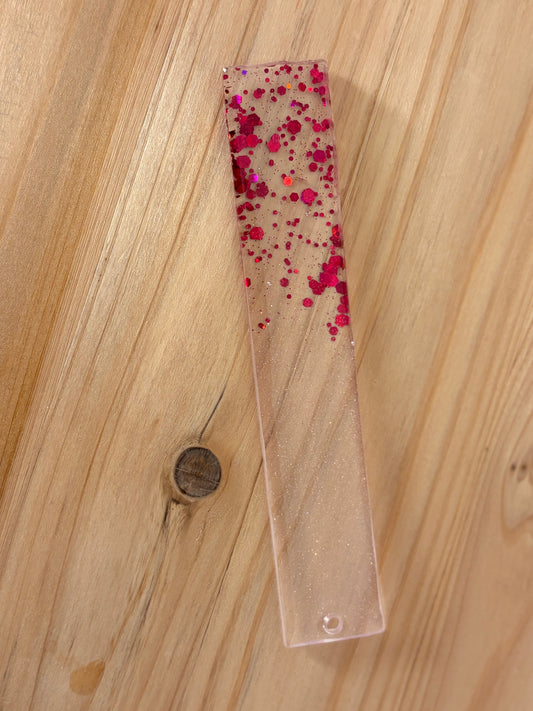Resin Glitzer Lesezeichen - Pink