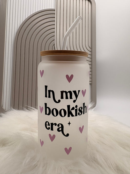 Trinkglas mit Deckel & Strohhalm - In my bookish era