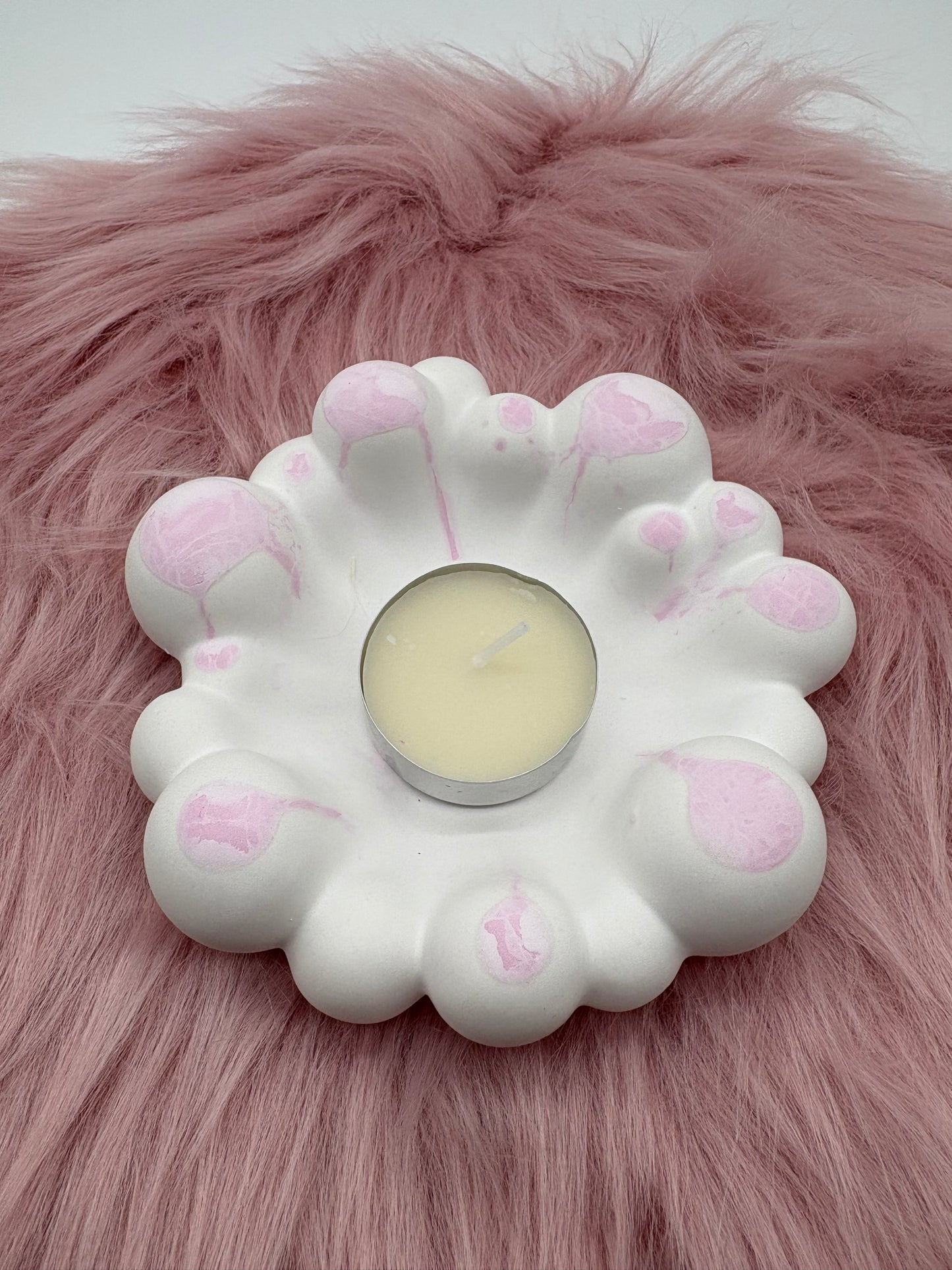 Bubble-Schale aus Gießpulver – Handgemachte Schmuckablage & Kerzenhalter – Moderne Deko